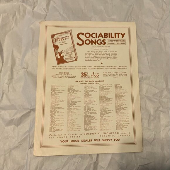 VINTAGE SHEET MUSIC - FRANK SINATRA on COVER - FULL MOON and EMPTY ARMS - Picture 2 of 3